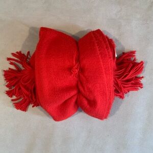 Crate&Barrel Red Throw Blanket